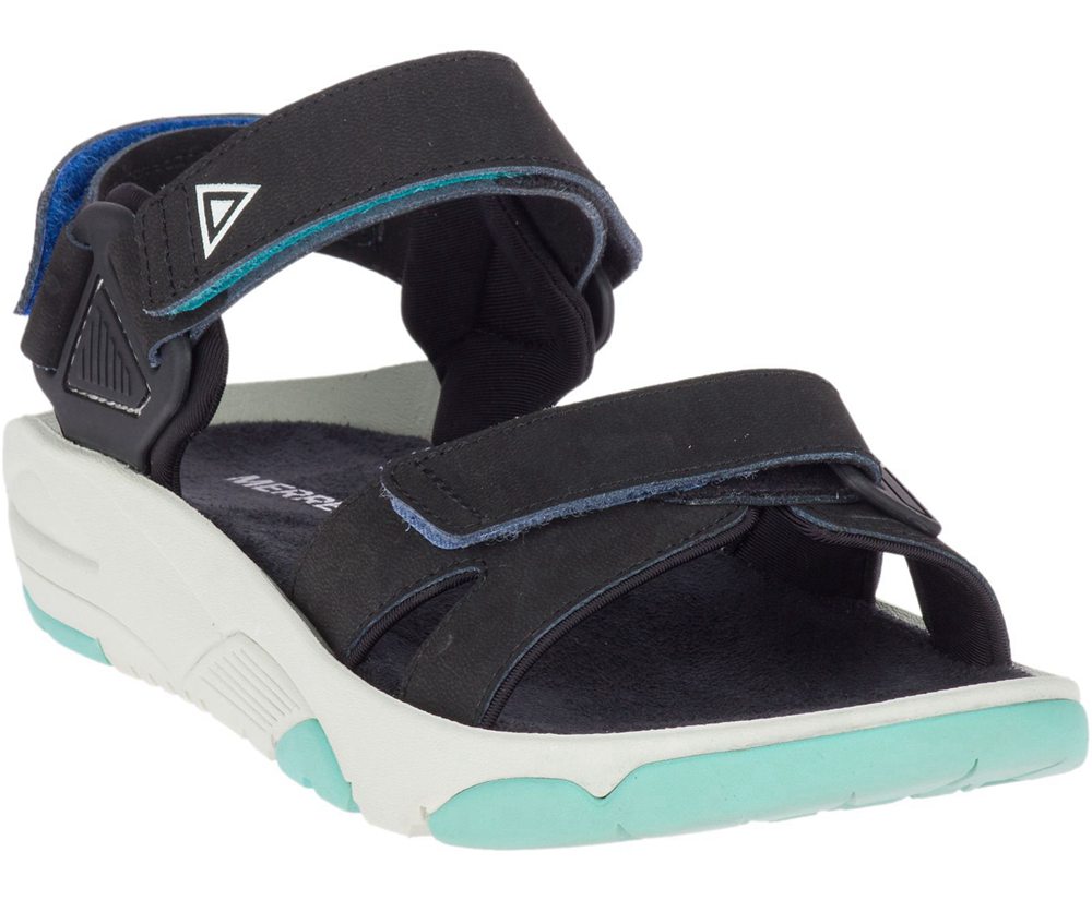 Merrell Sandals Black - Belize Convertible - Womens 15KYUQBRS